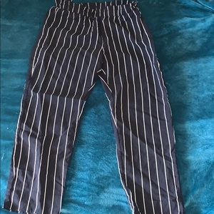 Kendall & Kylie Navy Pinstripe Pants